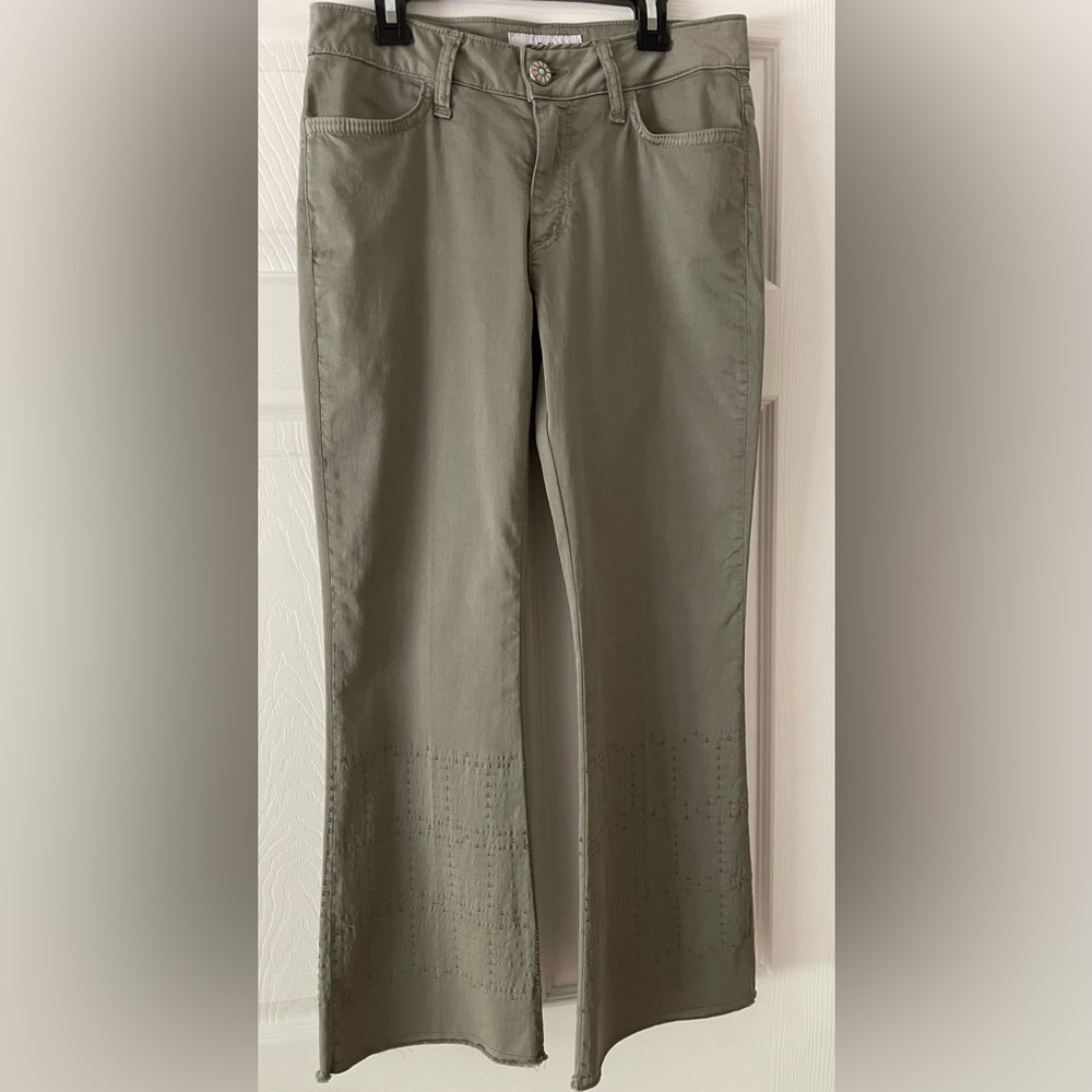 Women’s Shaft Made In Florence Italy Khaki Green Pin Lola Summer Pants 28/42